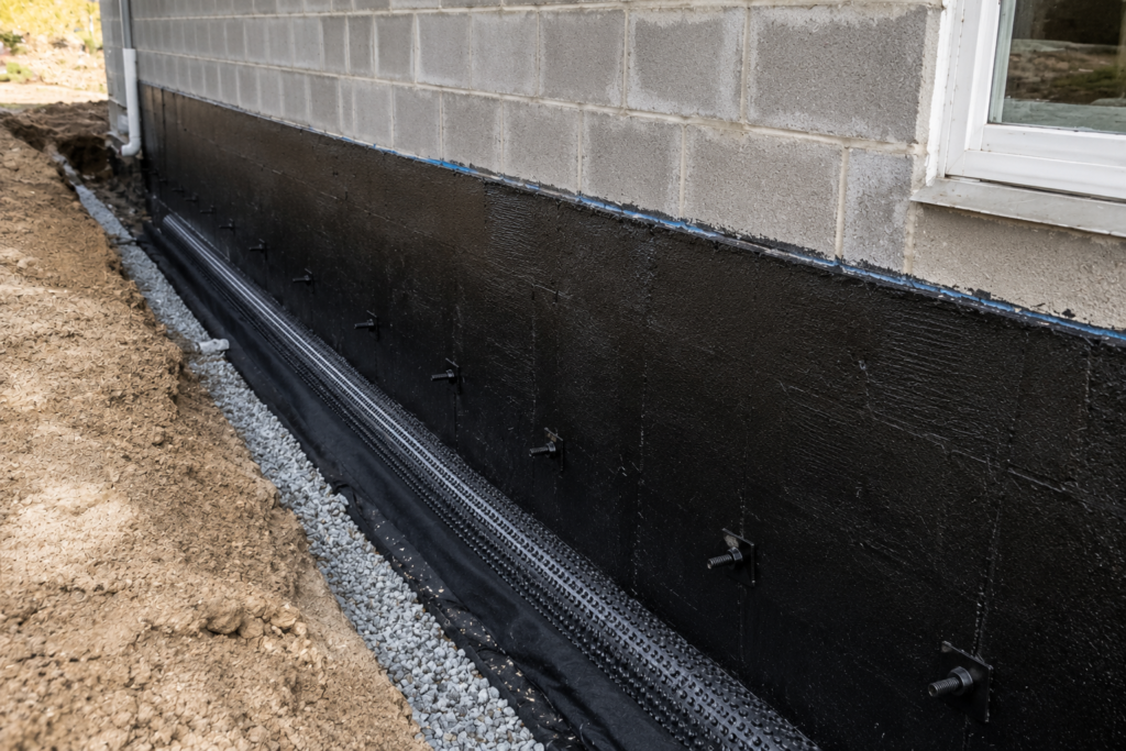 Waterproofing and drainage clean install at the west end